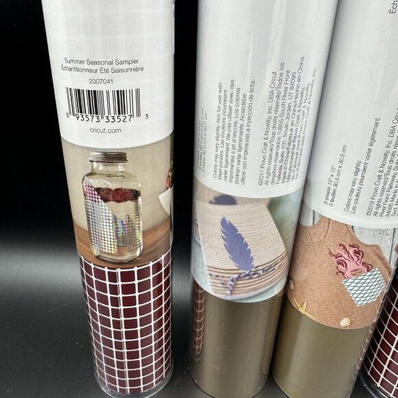Cricut Premium Vinyl Lor 4 Rolls Mixed Mosaic Adhesive Foil Stainless Sampler - Picture 9 of 13